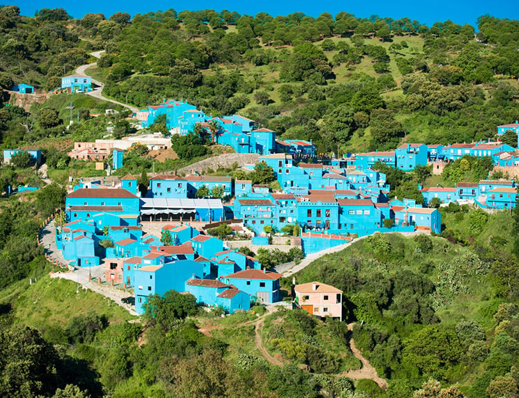 Juzcar blue town in Andalusia