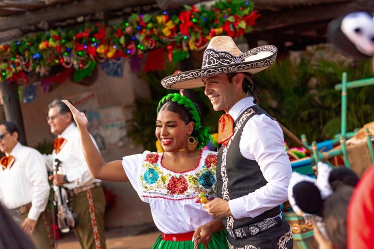 EPCOT's International Festival of the Holidays. Global festival musicians and dancers perform.