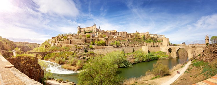 Toledo ancient city with castle in Costa del Sol - the best places to visit in April