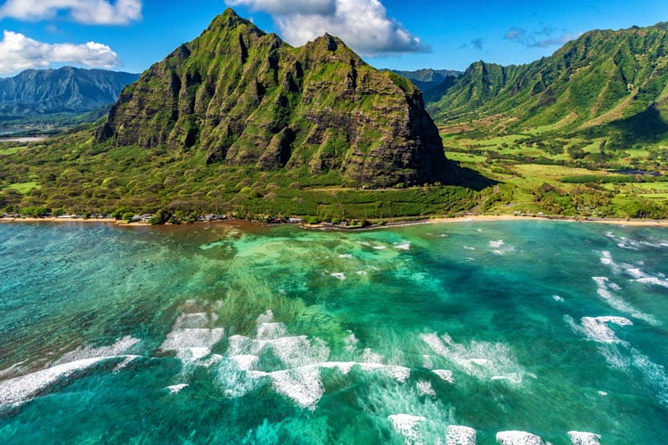 View of coastline in Hawaii - the best places to visit in April