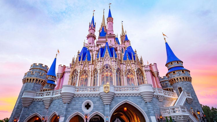 View of Cinderella's Castle in Disney World Orlando - the best places to visit in April