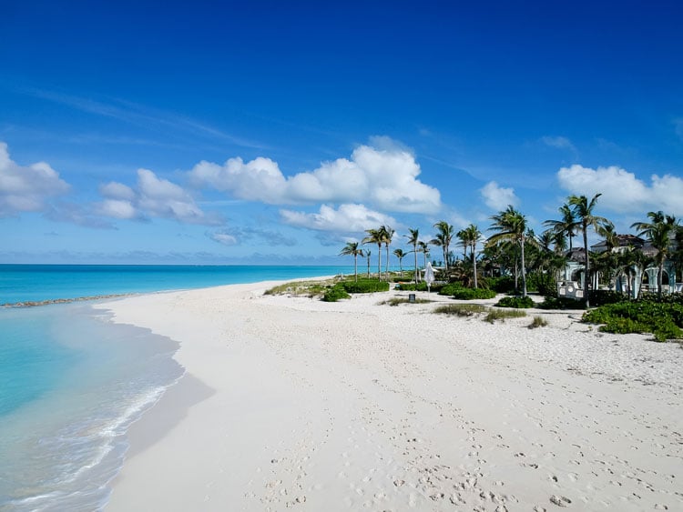 White sand beach in Turks and Caicos - The best places to visit in August