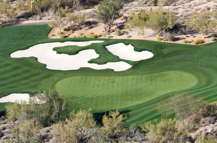 A golf course in Scottsdale Arizona - one of the best places to golf in January