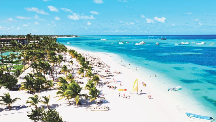 White sand beach in Punta Cana - best places to visit in March