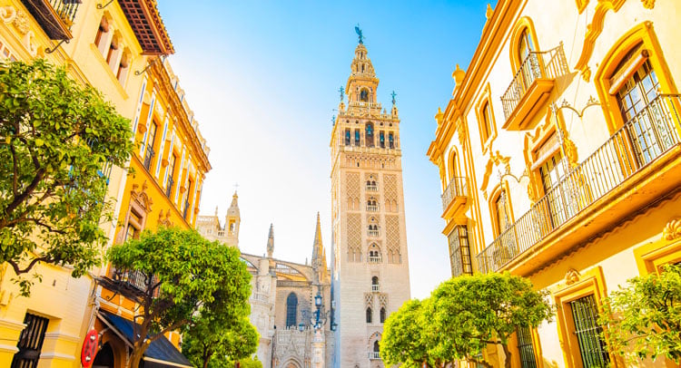 Cathedral tower in Seville - the best places to visit in May
