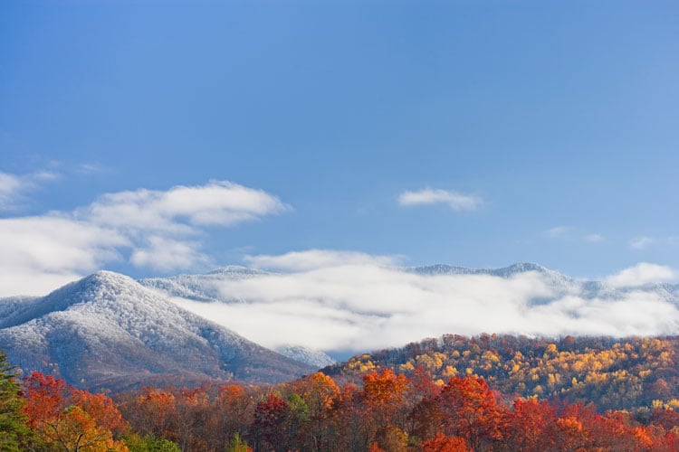 The best places to visit in November - Great Smoky Mountains view