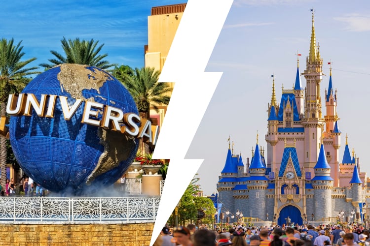 Universal Studios vs Disney World in Orlando Florida. Comprison park views