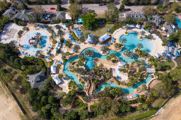 Aerial view of Reunion Resort golf resort